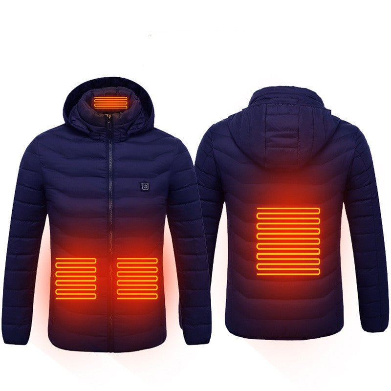 New Heated Jacket Coat USB Electric Jacket Cotton Coat Heater Thermal Clothing Heating Vest Men's Clothes Winter Shopera