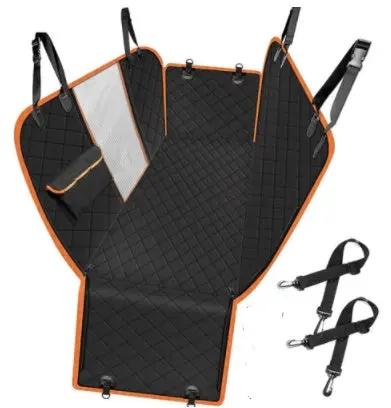 Dog Car Seat Cover View Mesh Pet Carrier Hammock Safety Protector Car Rear Back Seat Mat With Zipper And Pocket For Travel null