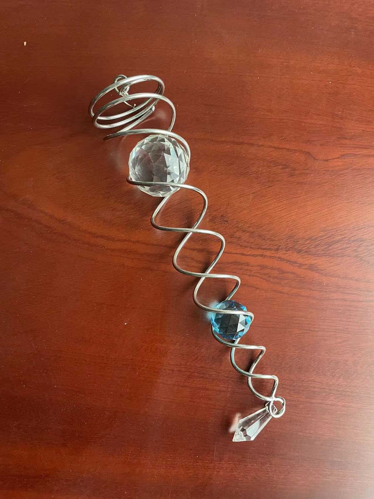 Three-dimensional crystal wind rotating wind chime dynamic visual decoration for home balcony and courtyard eprolo