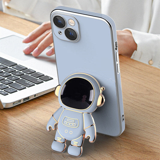 3D Astronaut Phone Case Anti-Drop Electroplating Bracket Shopera