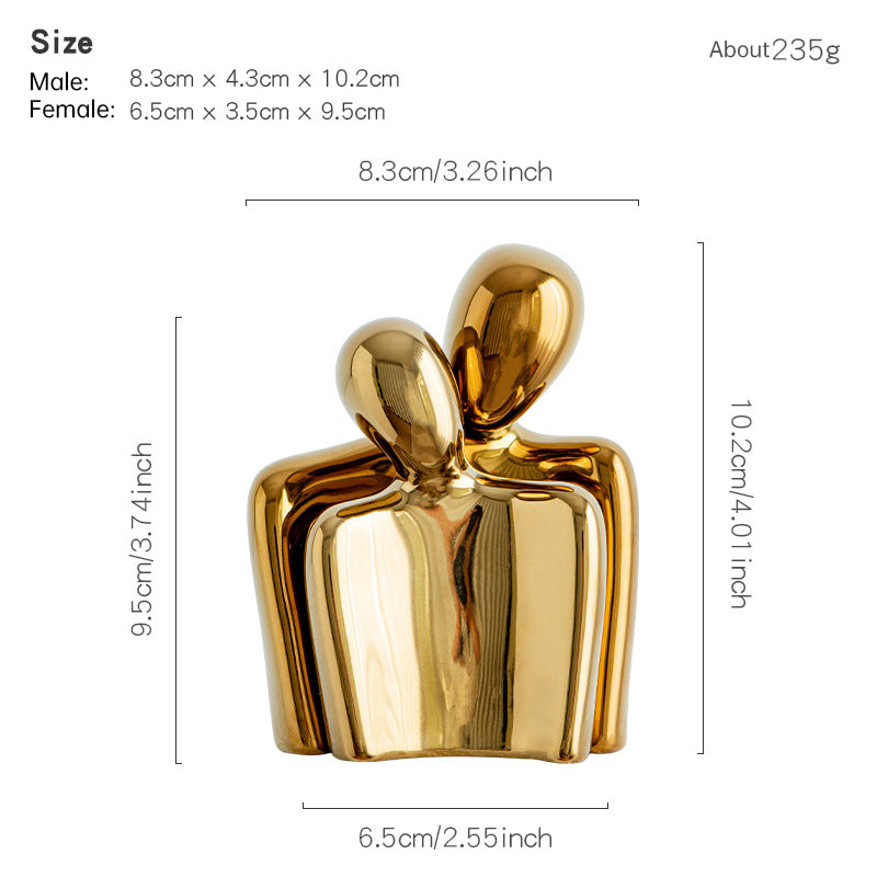 Creative couple figure decoration Newlywed home decoration Lover sculpture decoration figure desktop living room bookshelf decor eprolo
