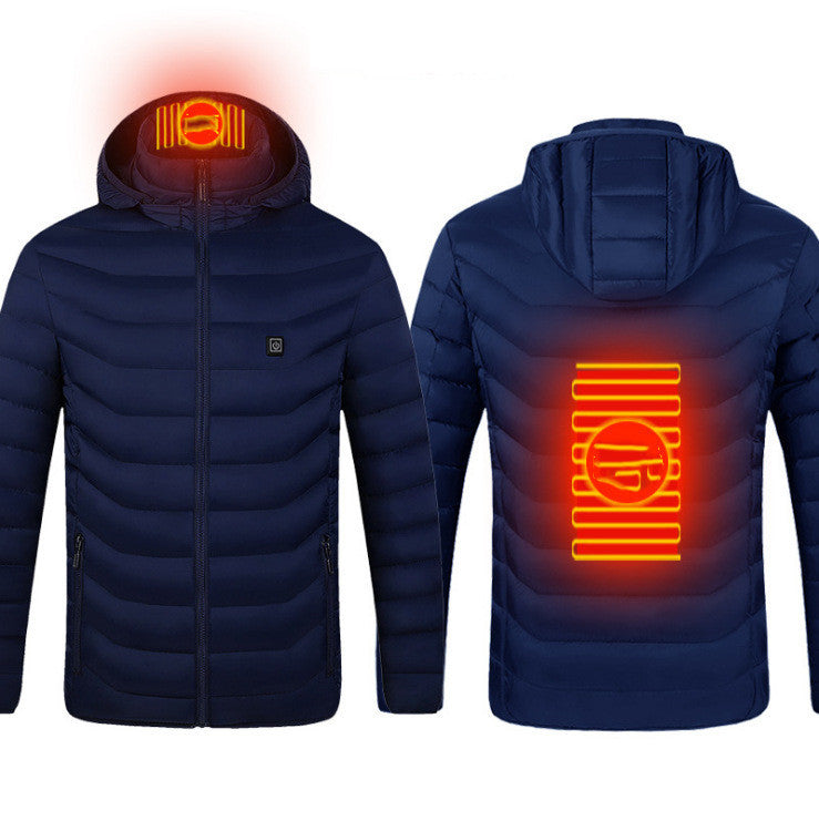 New Heated Jacket Coat USB Electric Jacket Cotton Coat Heater Thermal Clothing Heating Vest Men's Clothes Winter Shopera