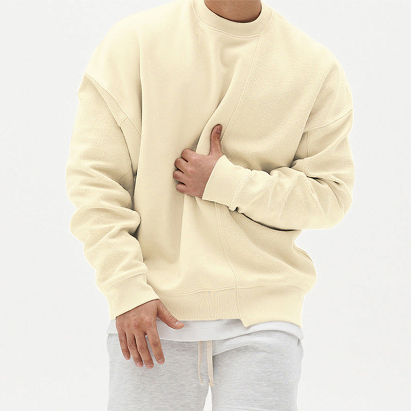 Pullover Round Neck Sweater Loose Men Clothes Shopera