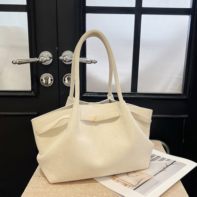 Suede tote bag for women in autumn and winter, high-end and niche design, large capacity commuting retro handbag eprolo
