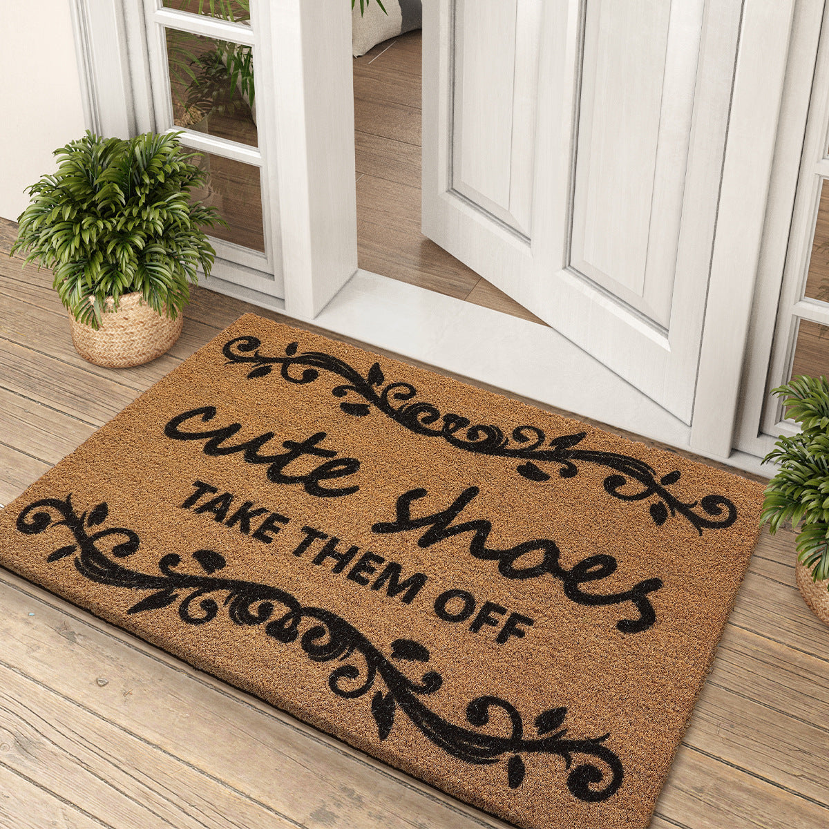 Coir Doormat for Entryway - Durable, Dust-Resistant, Scratch-Off Sand Mat, Non-Slip Floor Mat for Indoor/Outdoor Use eprolo