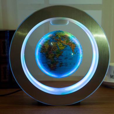 Round LED World Map Floating Globe Magnetic Levitation Light Anti Gravity Magic Shopera