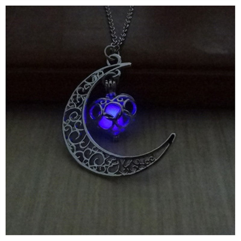 Glowing Pendant Necklaces Silver Plated Chain Necklaces Shopera