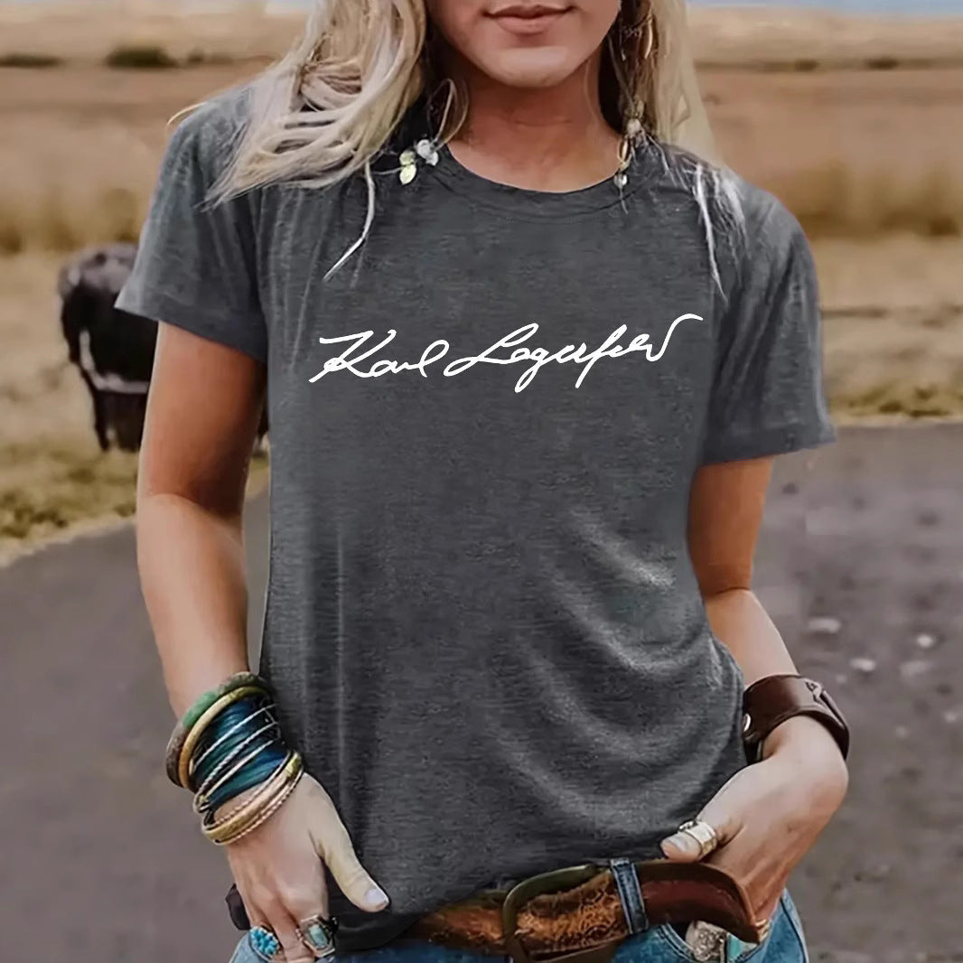 Short sleeved slogan eprolo