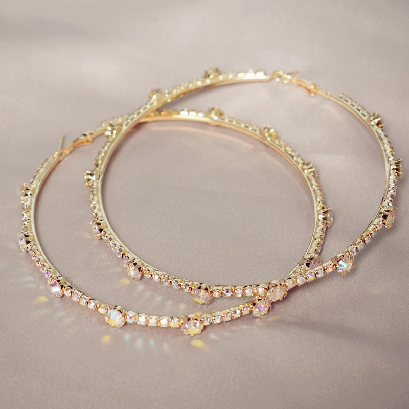 Colorful Diamond Bohemian Earrings Temperament Fashion Circle Earrings eprolo