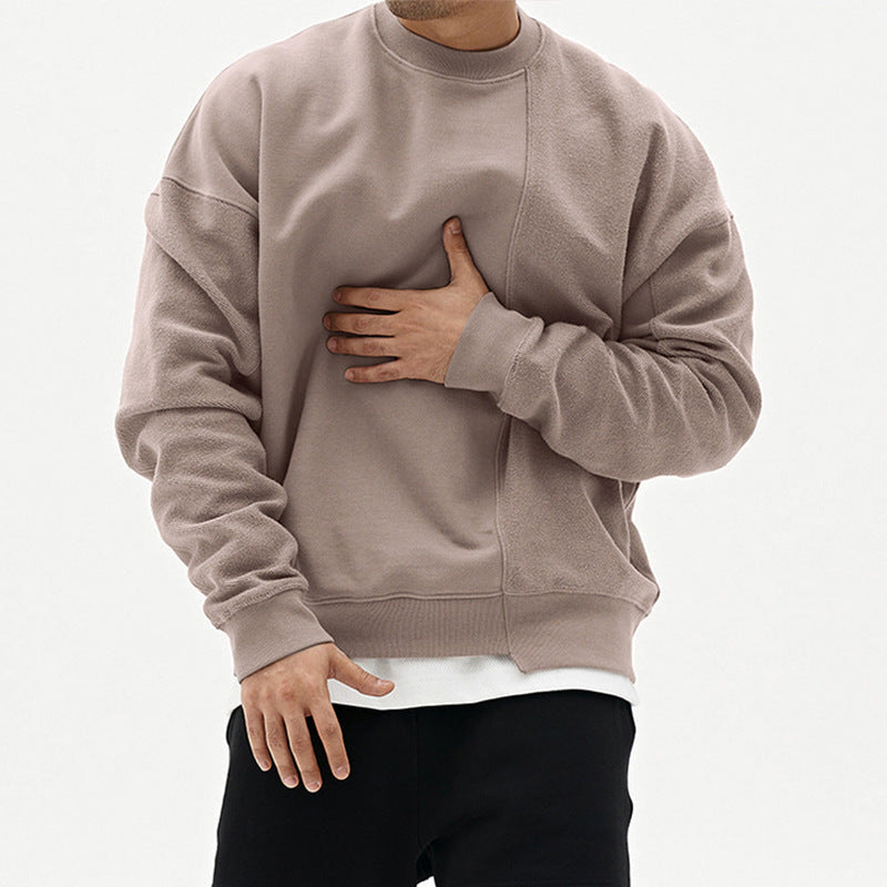 Pullover Round Neck Sweater Loose Men Clothes Shopera