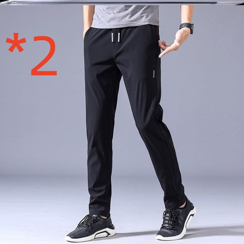 Drawstring Trousers Thin Casual Pants Korean Version Loose Straight Sweatpants Mens Clothing Shopera