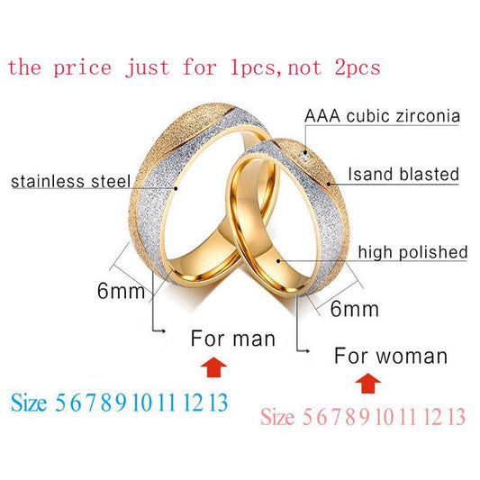 Vnox couple engagement ring for women men sand blasted eprolo