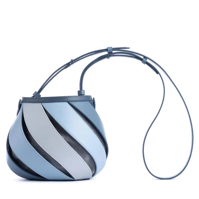 PU Leather Handbag Colorful Stripes  Women Fashion Designer Top-handle Purse Cross body Shoulder Bags eprolo