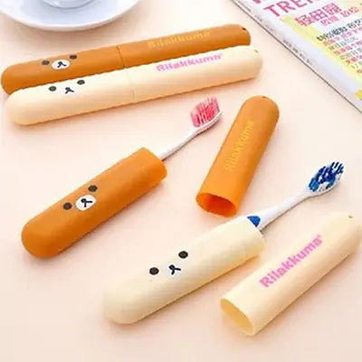 Hatterly Pet Travel Toothbrush Case with Cartoon Bear