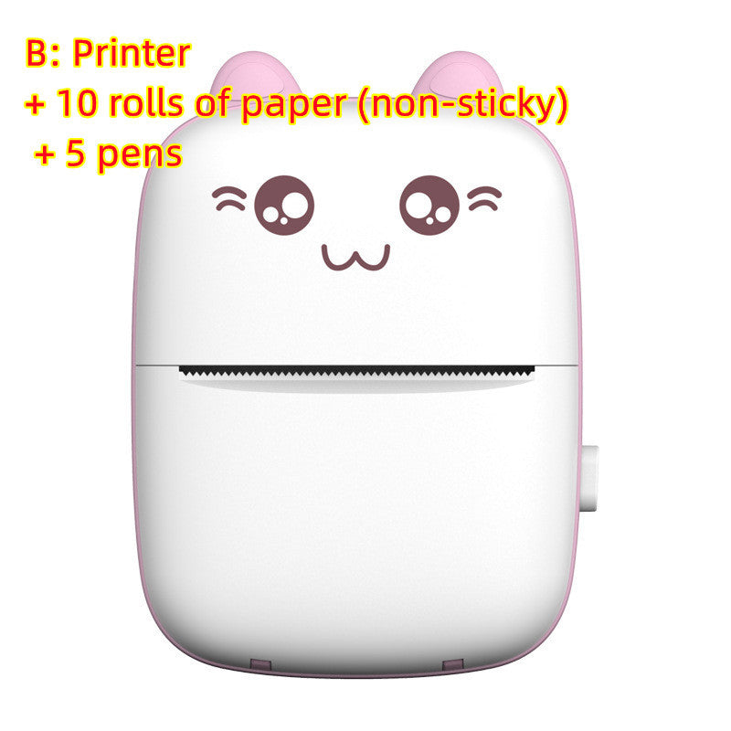 Mini Printer Portable Mini Bluetooth WiFi New Wrong Printer Mobile Phone Photo Title Note Hot Print Pocket Student Error Label Printer Shopera