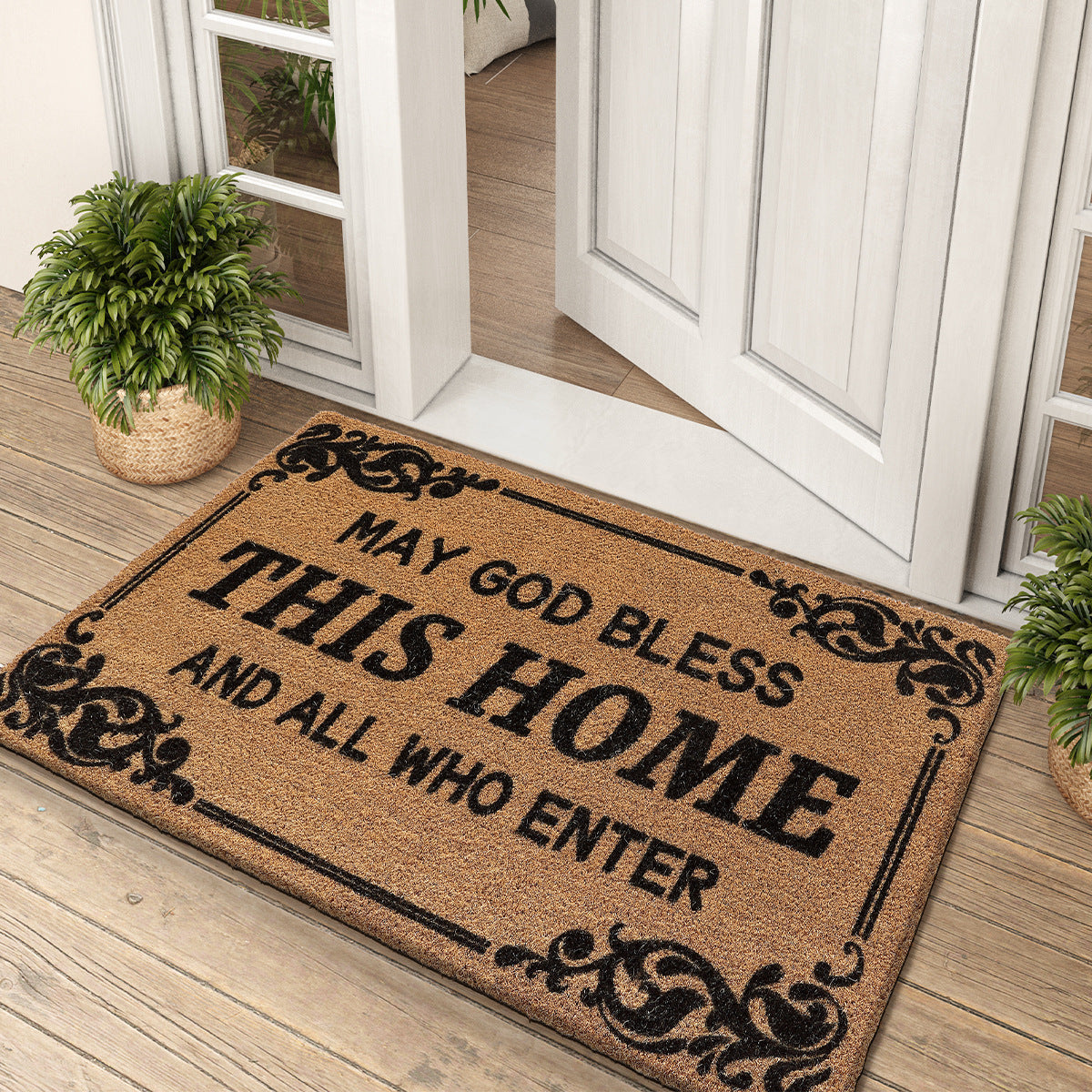 Coir Doormat for Entryway - Durable, Dust-Resistant, Scratch-Off Sand Mat, Non-Slip Floor Mat for Indoor/Outdoor Use eprolo