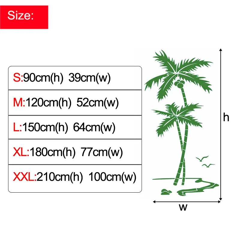 3D Coconut Tree Acrylic Mirror Wall Sticker For Children's Room Dining Room Living Room DIY TV Wall Background Home Decoration eprolo