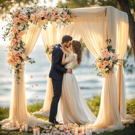2 Panels Wedding Arch Draping Fabric Shopera