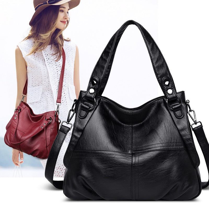 Middle-aged and elderly women's mother bag large capacity shoulder crossbody handbag sheepskin soft leather bag eprolo