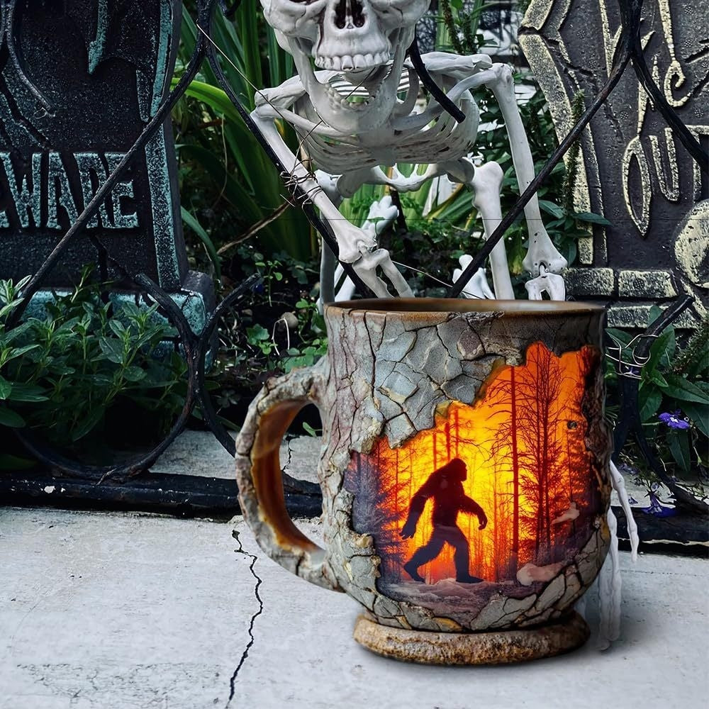 Resin Bigfoot Forest Flame Mark Cup Shopera