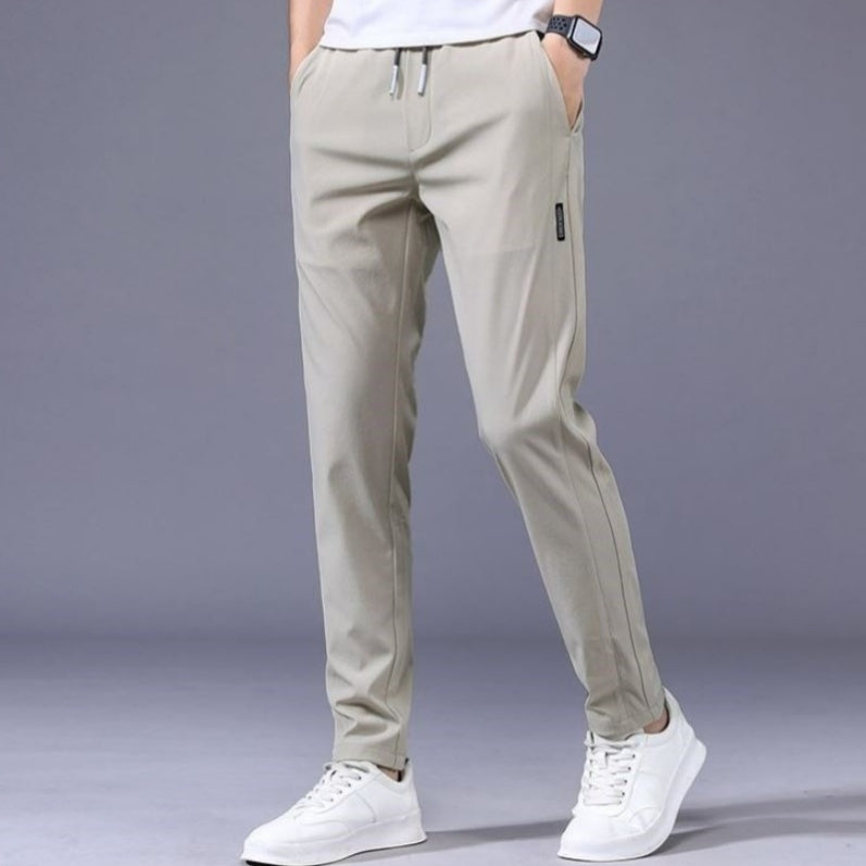 Drawstring Trousers Thin Casual Pants Korean Version Loose Straight Sweatpants Mens Clothing Shopera