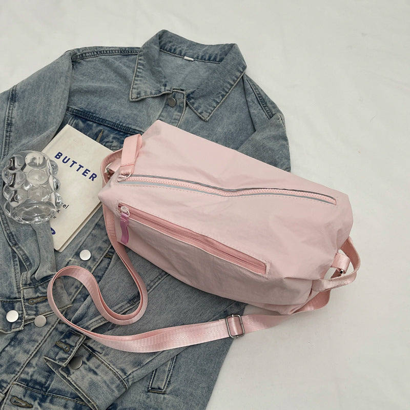 Simple Toast Bag Large Capacity Diagonal Cross Shoulder Small Square Bag Solid Color Sports Yoga Backpack for Students eprolo