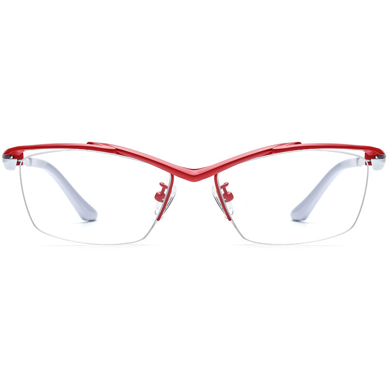Myopia Glasses Rim Square Half-rim Glasses Frame Women
