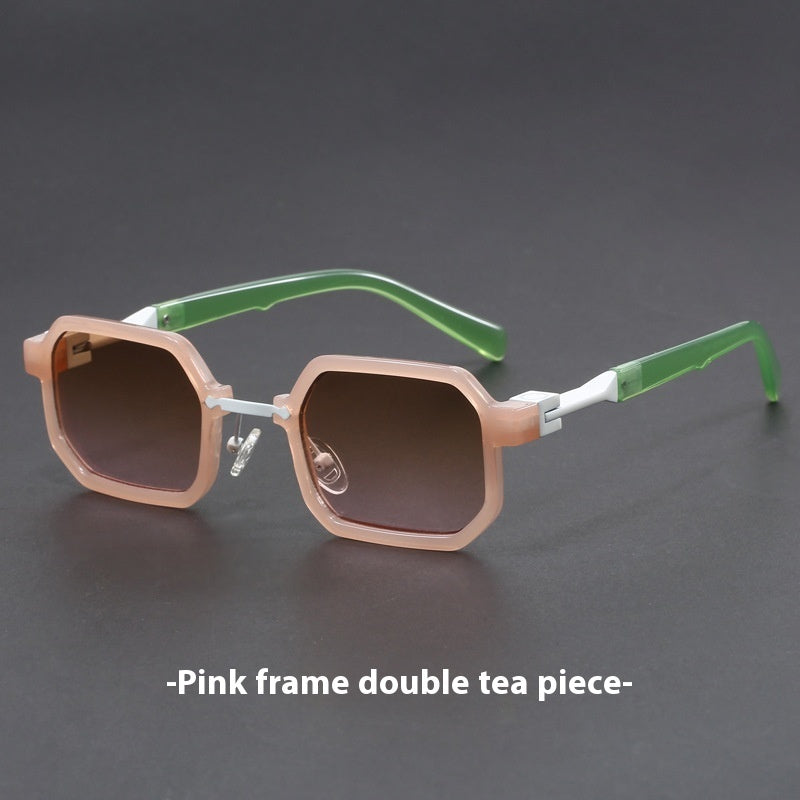 Retro Polygon Exquisite Sun Glasses Women