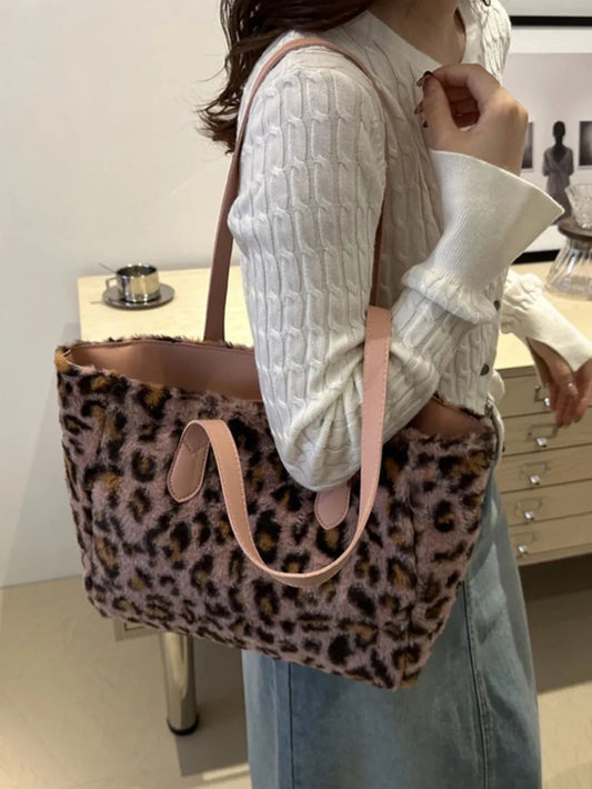 Leopard Fluff Tote Bag eprolo