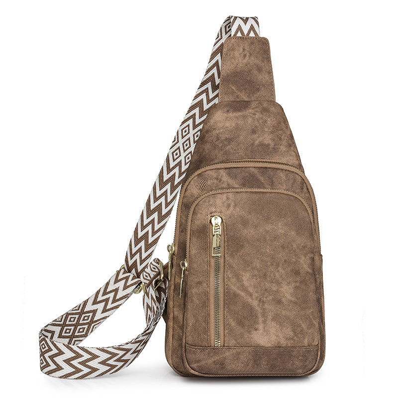 Retro Chest Bag Women's Texture Soft Leather Backpack  New Fashion Versatile Chest Bag Women's Casual One Shoulder Diagonal eprolo