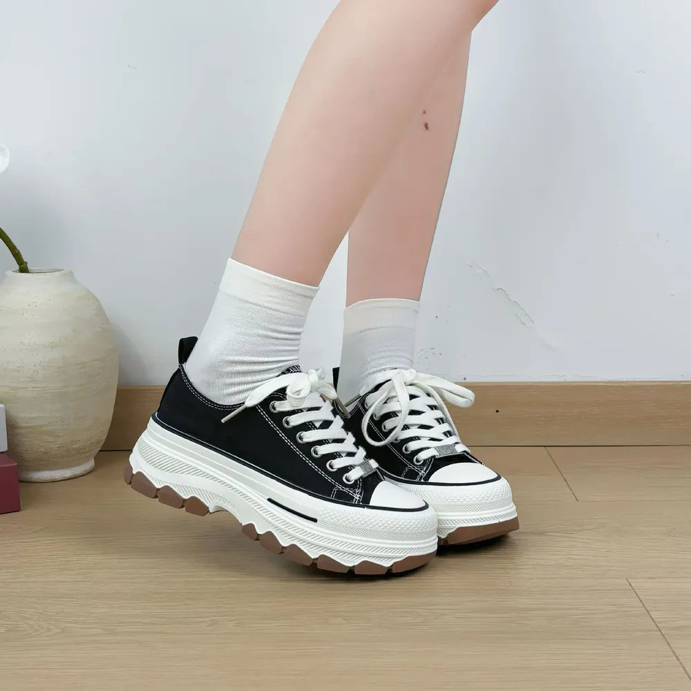Lace-Up Canvas Platform Sneakers eprolo