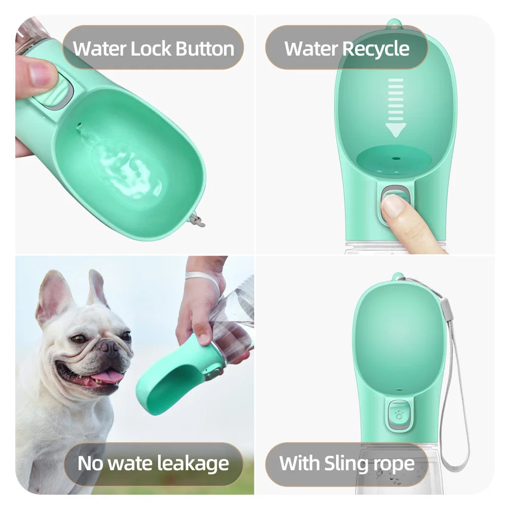 Portable Dog Water Bottle For Small Large Dogs Cat Outdoor Leakproof Walking Drinking Bowls Chihuahua French Bulldog Supplies eprolo