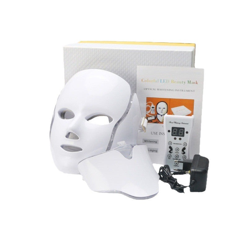 Home LED Colorful Photon Rejuvenation Device with Neck Beauty Mask Spectrometer Facial Whitening and Rejuvenation Beauty eprolo