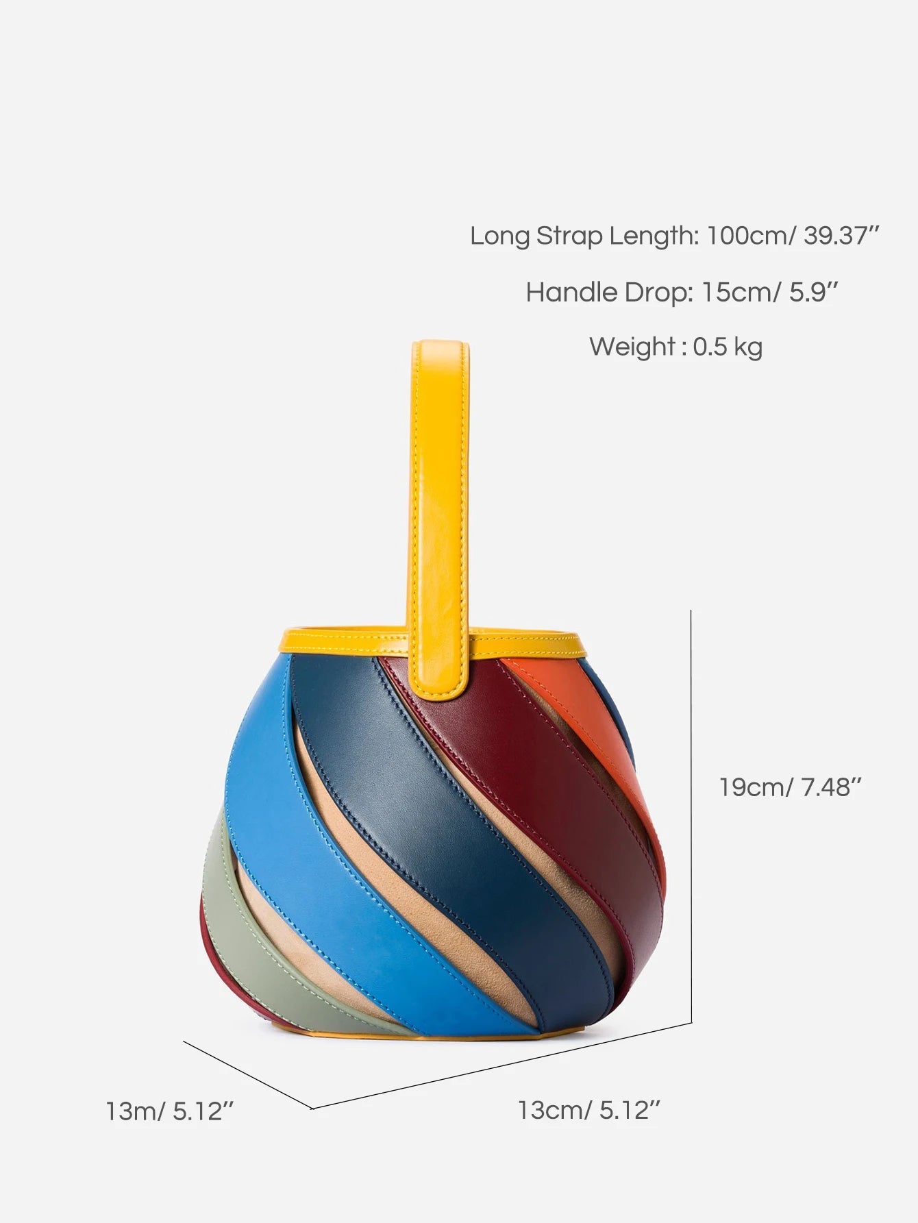 PU Leather Handbag Colorful Stripes  Women Fashion Designer Top-handle Purse Cross body Shoulder Bags eprolo