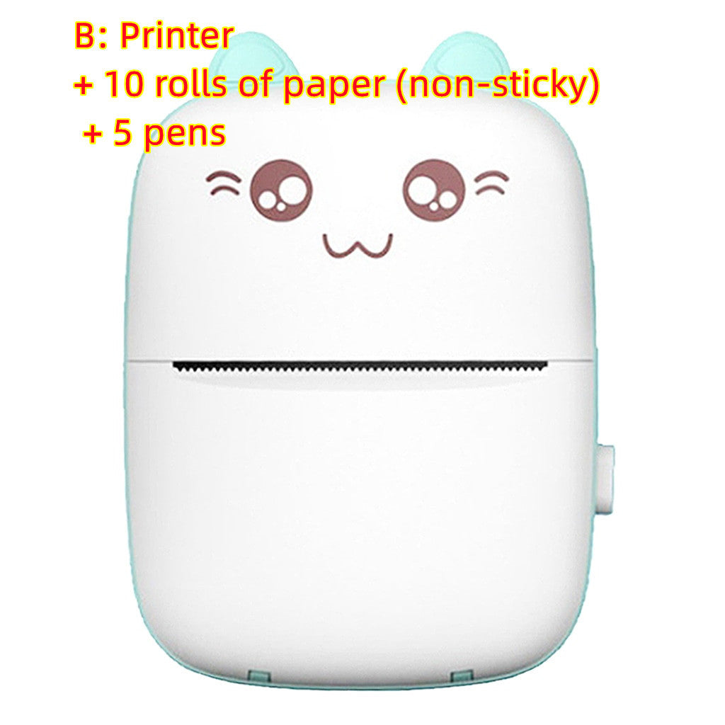 Mini Printer Portable Mini Bluetooth WiFi New Wrong Printer Mobile Phone Photo Title Note Hot Print Pocket Student Error Label Printer Shopera