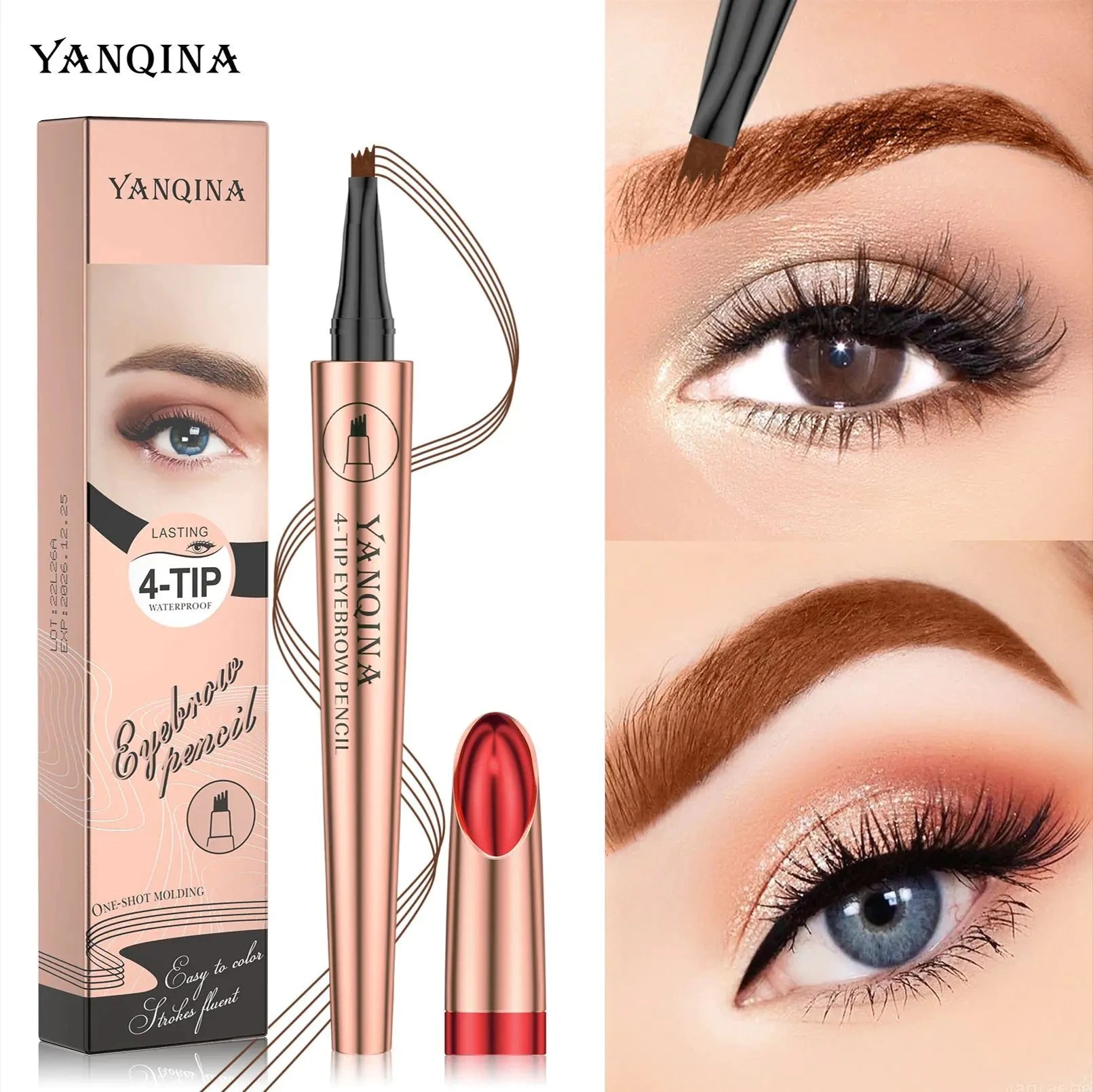 2023 Waterproof Four-Head Liquid Eyebrow Pencil Shopera