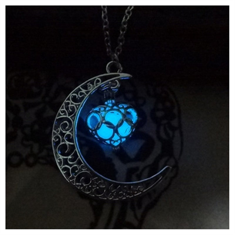 Glowing Pendant Necklaces Silver Plated Chain Necklaces Shopera