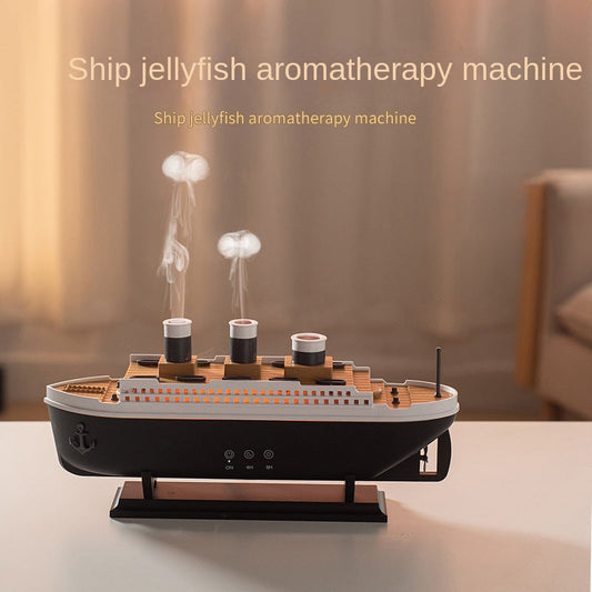 Simulated ship smoke ring aromatherapy machine desktop creative volcano spray jellyfish cruise fragrance humidifier eprolo