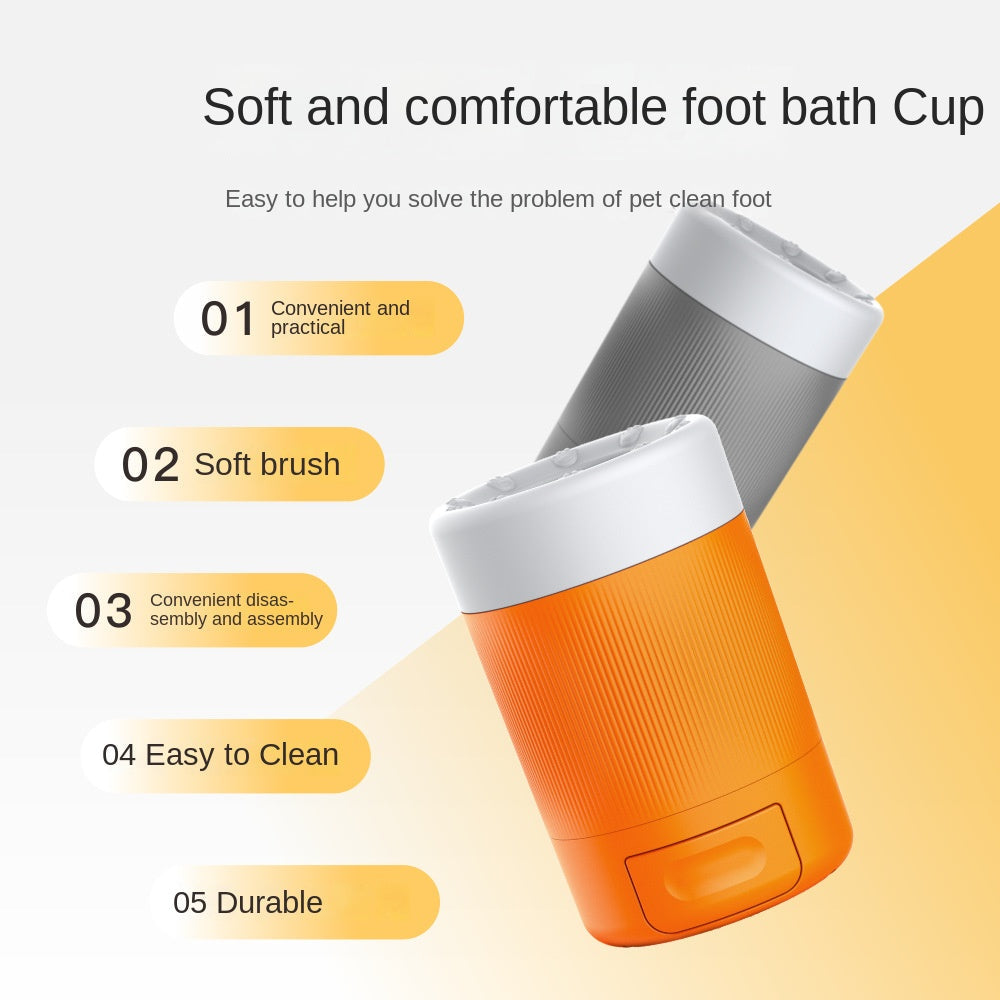 Pet Foot Washing Cup Dog Beauty Paw Cleaning Tool With Towel Feature Foot Bath Bathing Artifact eprolo