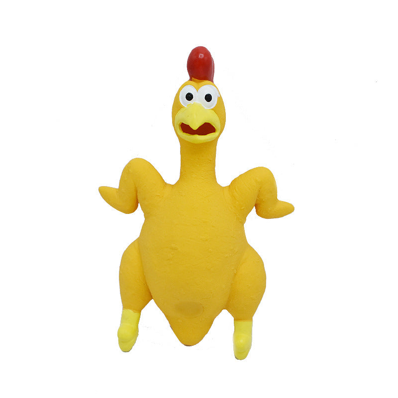 Pet Dog Toy Squeaky Chicken Latex Chew-Resistant for Large and Medium Dogs Boredom Relief Sound-Making Toy for Puppies eprolo