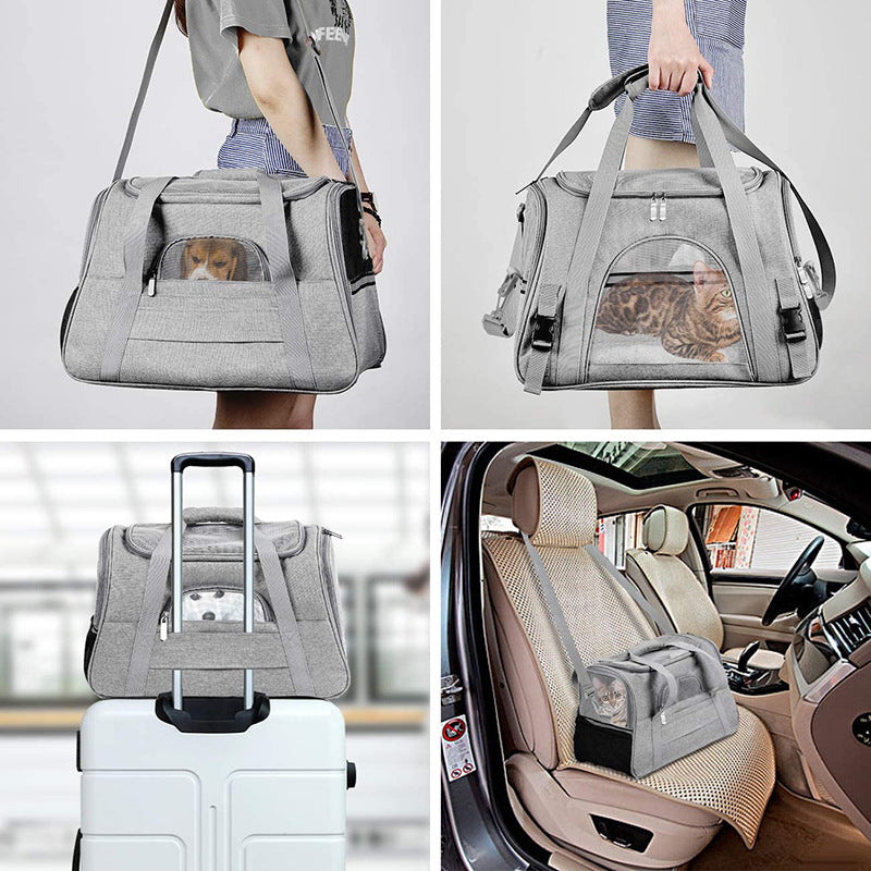 Pet Bag Portable Cat Backpack Simple And Breathable Pet Bag Crossbody Pet Bag Pet Car Bag eprolo