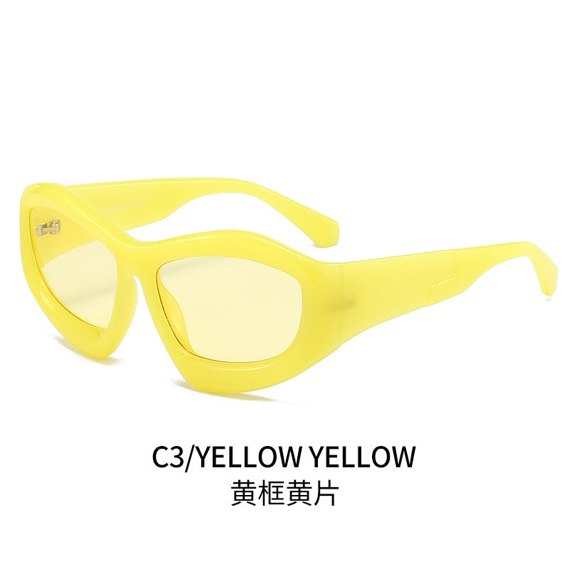 Men And Women Riding Outdoor Personality Concave Shape Sun Glasses