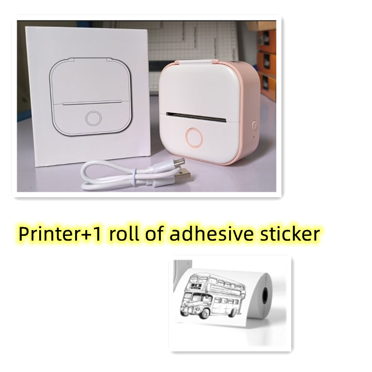 Portable Mini Thermal Label Printer Home Photo Printer Student Wrong Question Printer Bluetooth-compatible Mini Label Printer Price Tag Shopera
