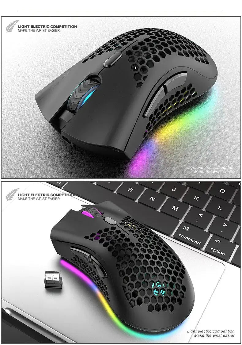 BM600 Rechargeable Wireless RGB Gaming Mouse for PC Shopera