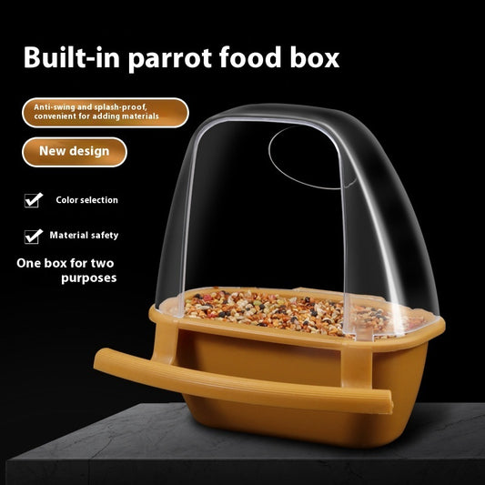 Parrot Bird Food Container Plastic Bird Feeder Outdoor