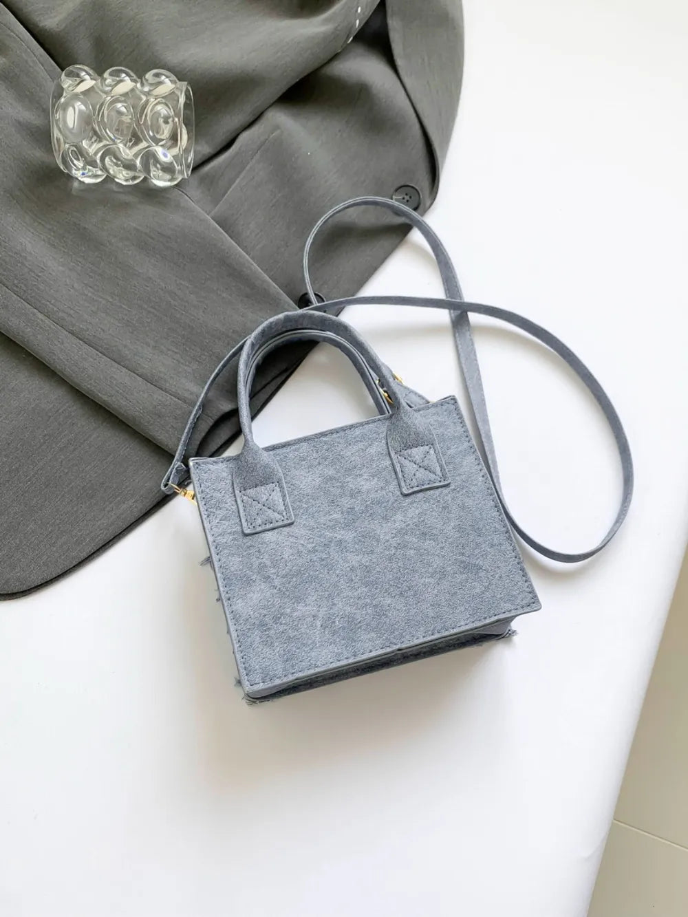 Raw Edge Plaid Shoulder Bag eprolo