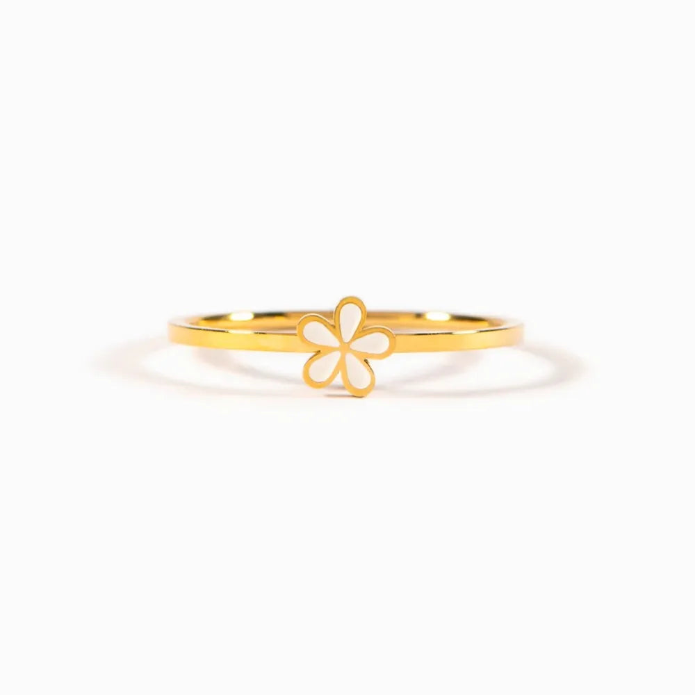 925 Sterling Silver Enamel Flower Ring eprolo