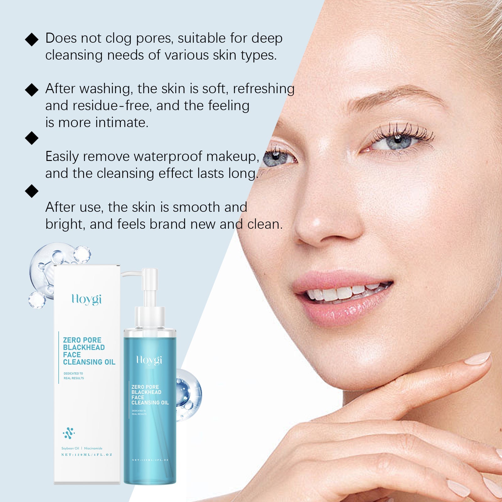 Hoygi Cleansing Oil, Deep Gentle Makeup Remover Soothes Face, Eyes And Lips With Clear And Non-Tight Makeup Remover Oil eprolo