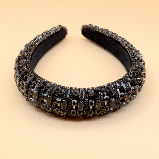 Luxury Sparkly Full Crystal Pearl Baroque Hairband Padded Rhinestone Princess Headband For Headdress Birthday Hair Jewelry eprolo