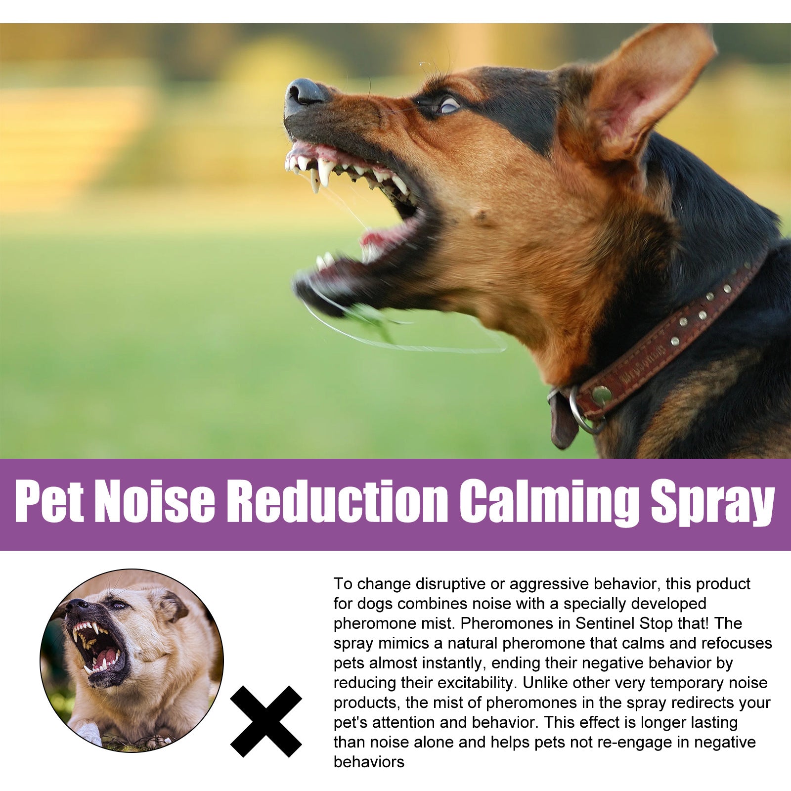 Yegbong Pet Noise Reduction Calming Spray, Prevent Stress Soothe Pet Calm Mood Reduce Pet Noise Spray eprolo